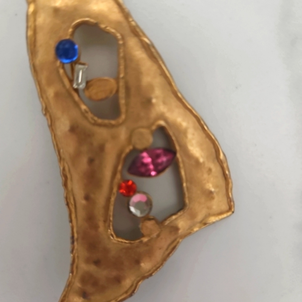 JJ‎ Jonette Jewelery Vintage 1980's Avant Garde geometric pin